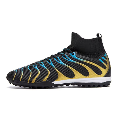 Football Boots Men'S Professional Soccer Shoes High-Top Football Field Cleats Teenager'S Anti-Slip Crampon Football Sneaker