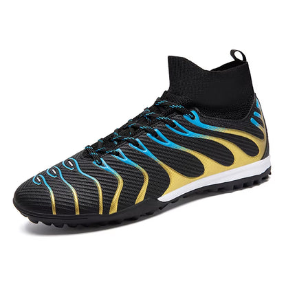Football Boots Men'S Professional Soccer Shoes High-Top Football Field Cleats Teenager'S Anti-Slip Crampon Football Sneaker