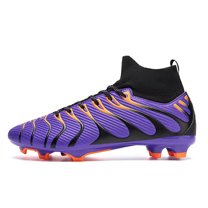 Football Boots Men'S Professional Soccer Shoes High-Top Football Field Cleats Teenager'S Anti-Slip Crampon Football Sneaker