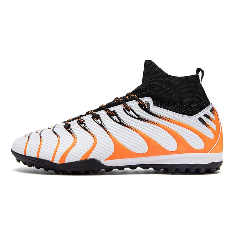 Football Boots Men'S Professional Soccer Shoes High-Top Football Field Cleats Teenager'S Anti-Slip Crampon Football Sneaker