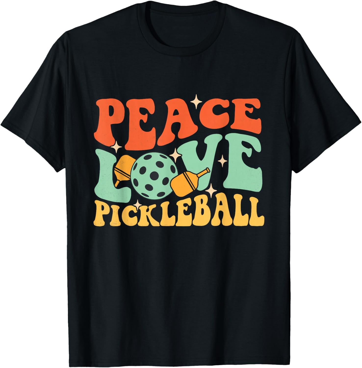 Peace Love Pickleball - Pickleballers Pickleball Player T-Shirt