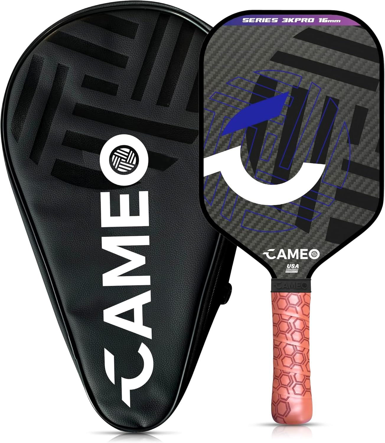 Pickleball Paddles | 3K Graphite Carbon Fiber Pickleball Paddle | 16Mm Pickle Ball Paddle | Pickleball Paddles Carbon Fiber Control & Power | Pickleball Racket Pro | USAPA Approved