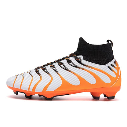 Football Boots Men'S Professional Soccer Shoes High-Top Football Field Cleats Teenager'S Anti-Slip Crampon Football Sneaker