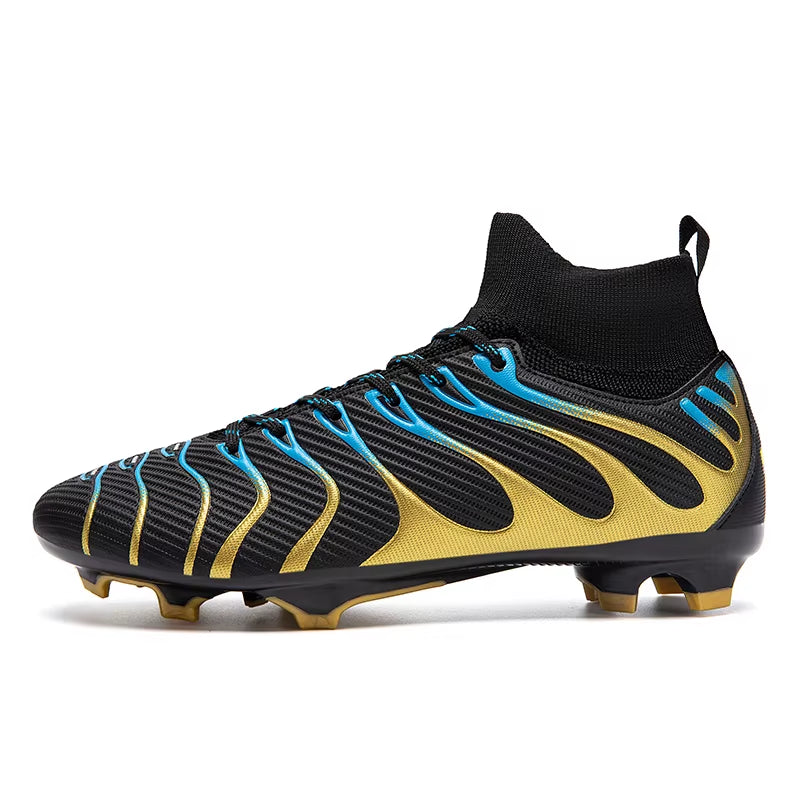Football Boots Men'S Professional Soccer Shoes High-Top Football Field Cleats Teenager'S Anti-Slip Crampon Football Sneaker