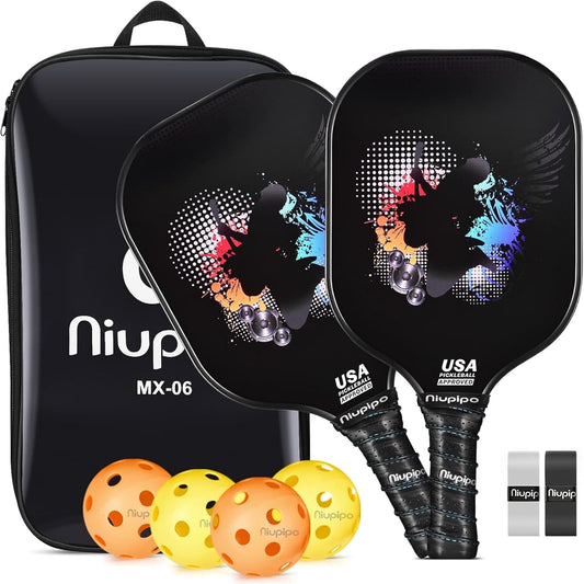 Carbon Fiber Pickleball Paddle Set – Hybrid, USAPA Approved